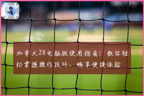加拿大28电脑版使用指南：教你轻松掌握操作技巧，畅享便捷体验